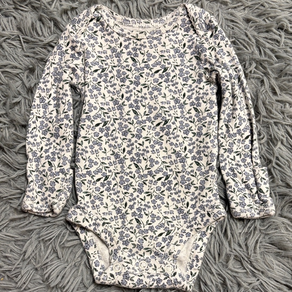 Dark Green Corduroy Pinafore Dress with Floral Onesie - Picture 8 of 16